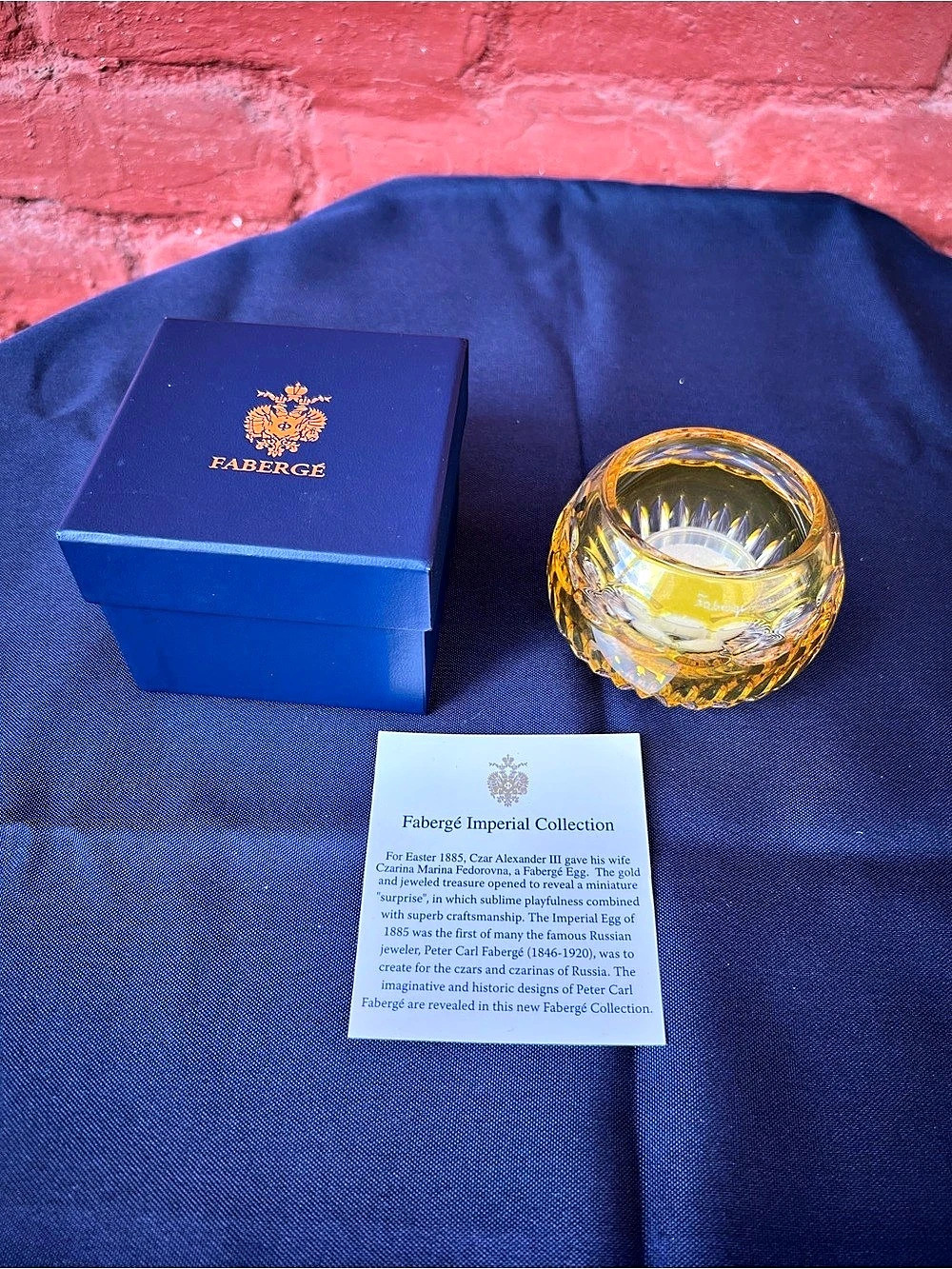 Faberge Imperial Collection Nadya Crystal Votive Candle Holder